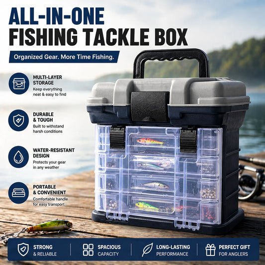 Zoe Fishing Tackle Box Kit With Pliers And Lure Organizer