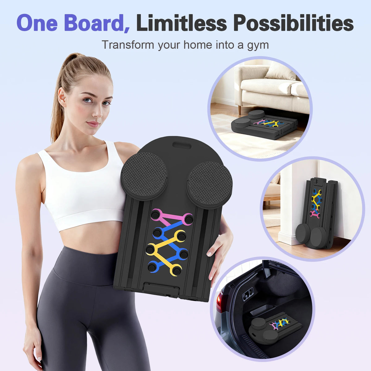 15-In-1 Multifunctional Pilates Push-Up Board With Resistance Bands