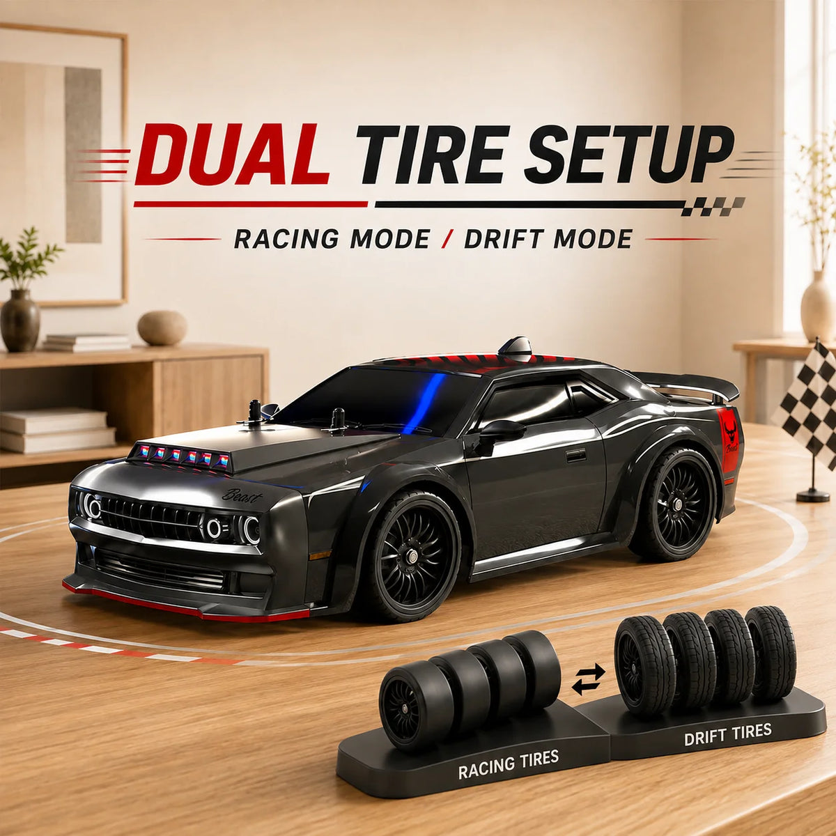 ZNLYRION SG216MAX Brushless RC Drift Car With LED Lights