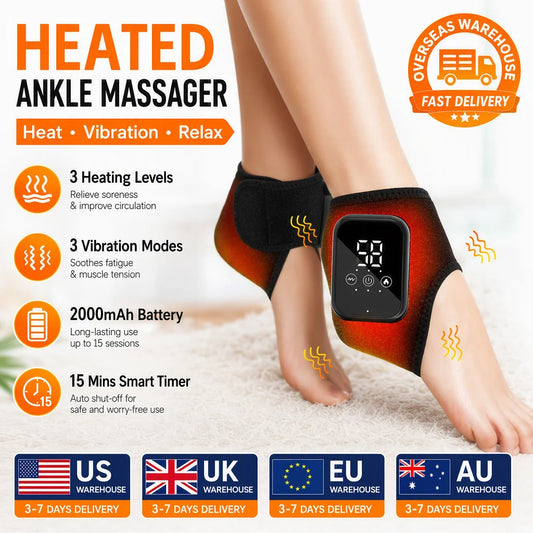 Hailicare Electric Heated Ankle Brace With Vibration Support