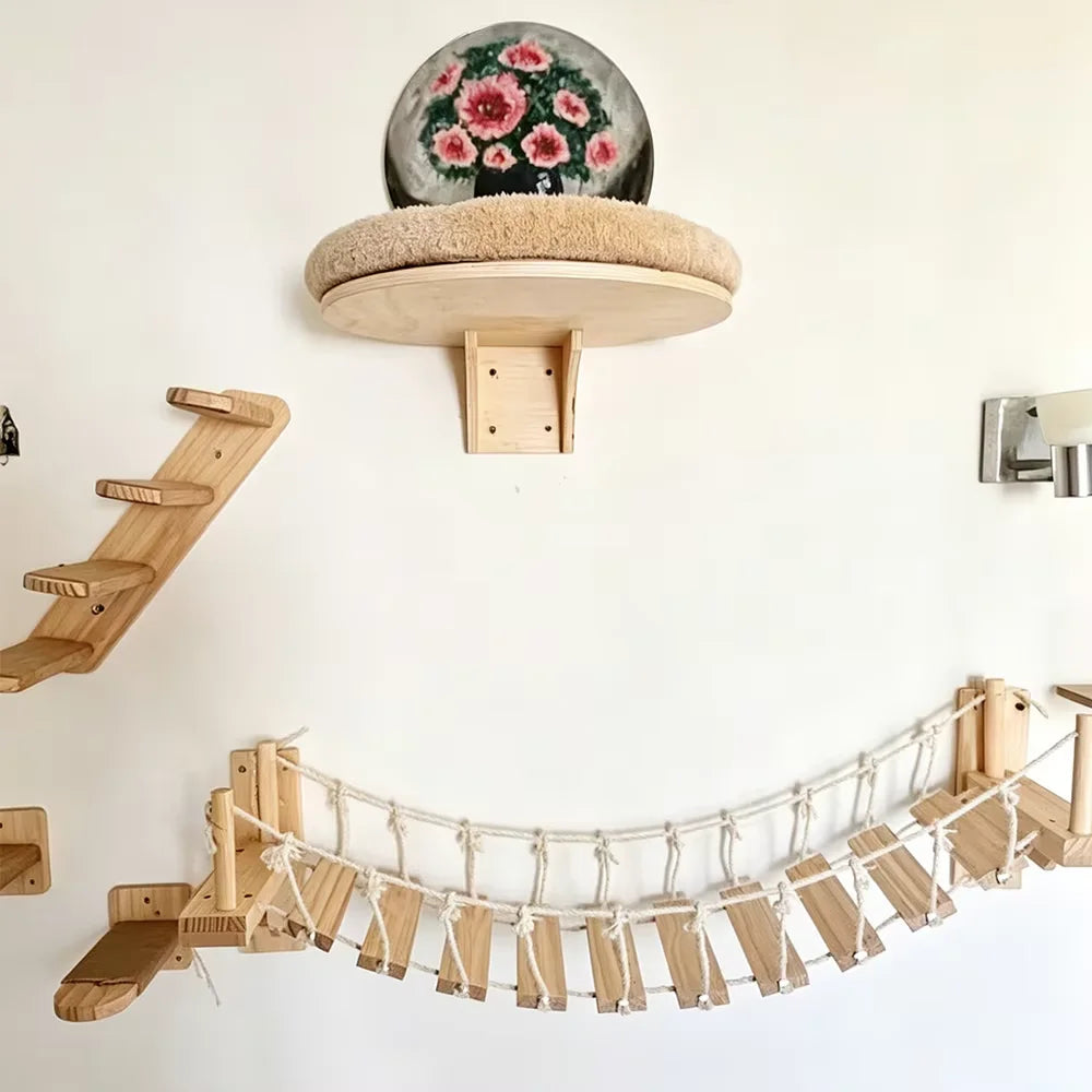 CWV Wall Mounted Cat Bridge With Sisal Climbing Surface