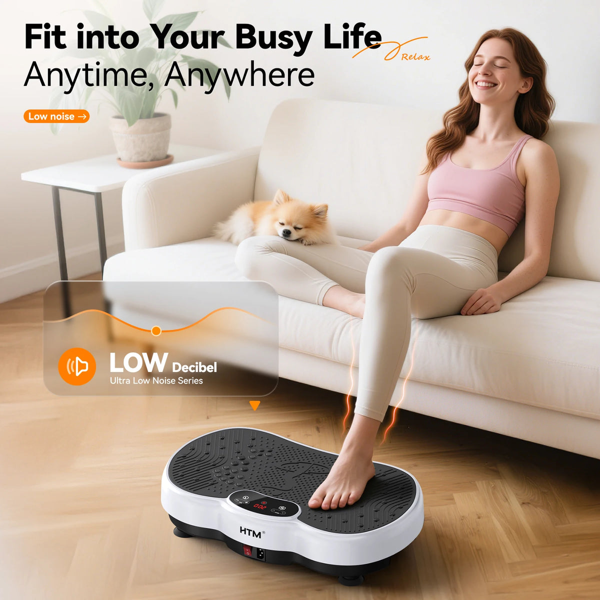 HTM Whole Body Vibration Fitness Plate With Calorie Counter Machine