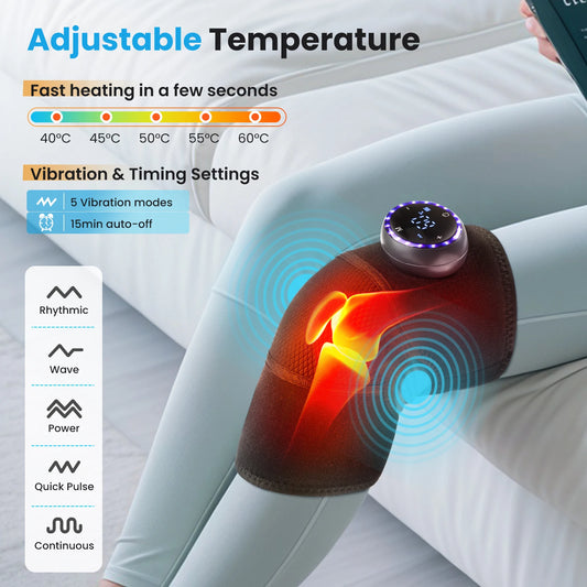 Hailicare Electric Knee Massager With Heat Vibration And Compression