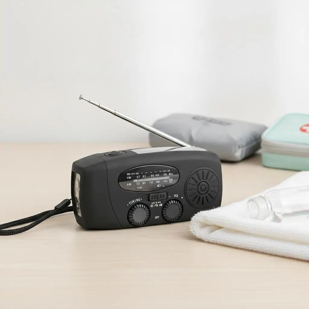 Portable Solar Hand Crank Emergency Radio With NOAA Weather Alerts
