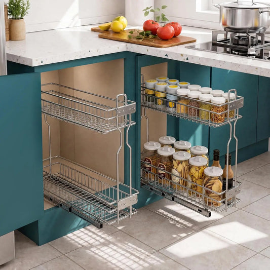 Garvee Two Tier Pull Out Under Sink Cabinet Organizer