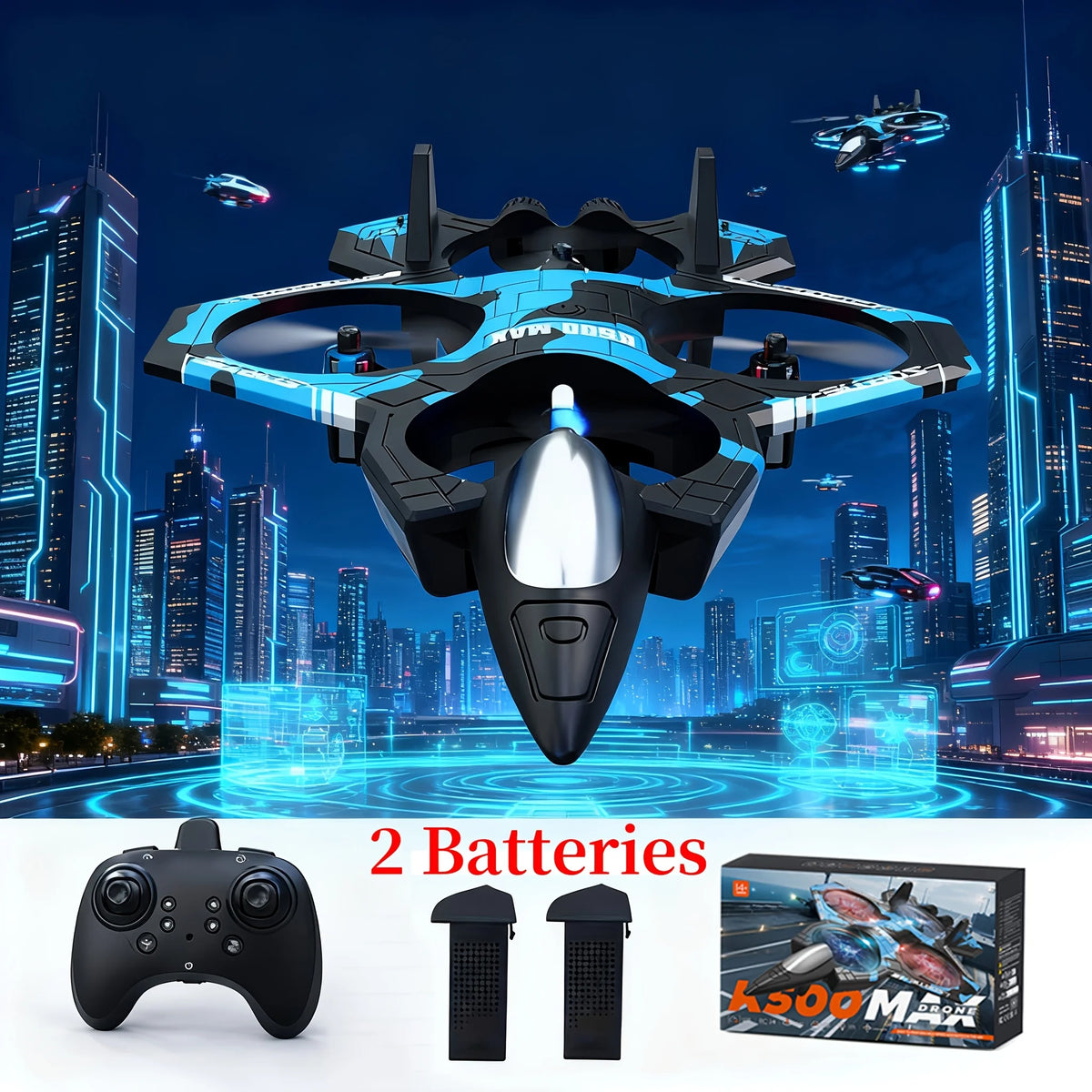 EVANOVM K500 RC Drone With LED Lights And Altitude Hold
