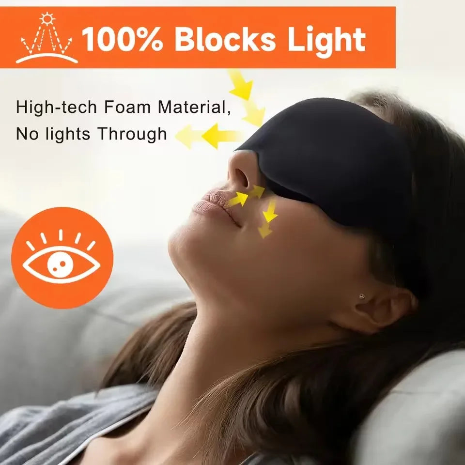 3D Contoured Eye Mask For Sleeping Light Blocking Blindfold