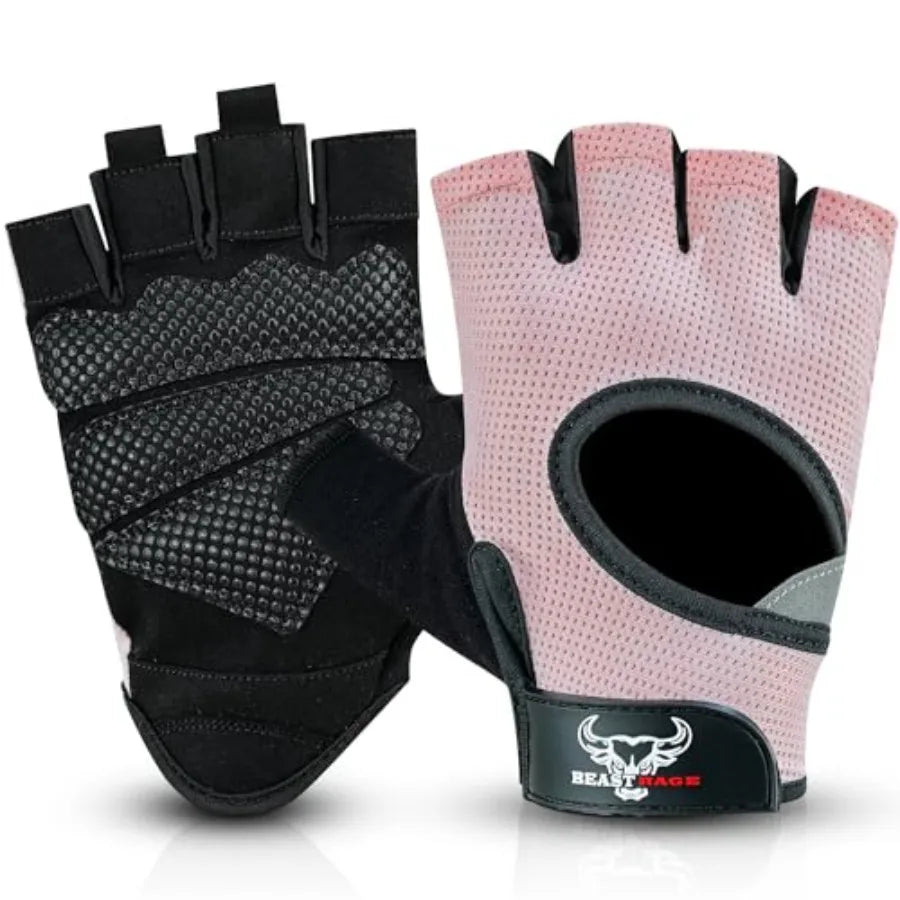 Fingerless Weight Lifting Gloves With Breathable Padded Palms For Gym
