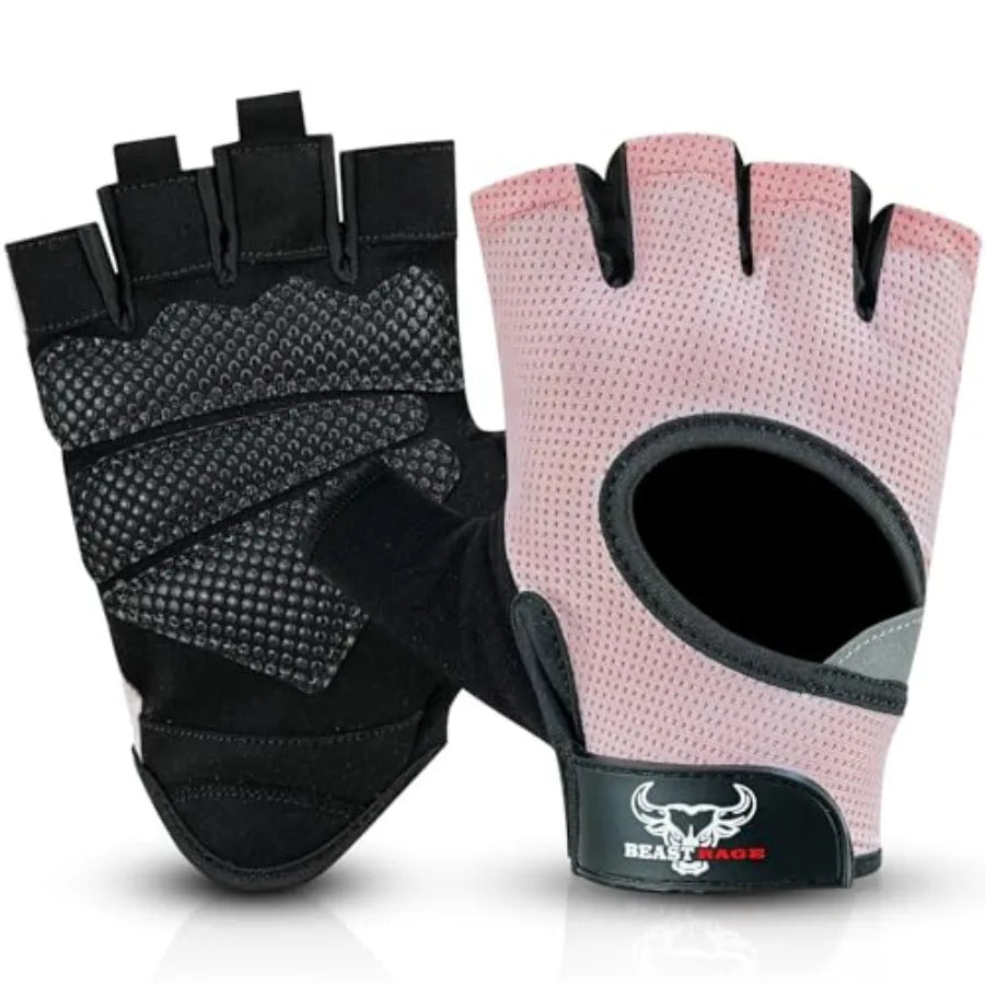Fingerless Weight Lifting Gloves With Breathable Padded Palms For Gym