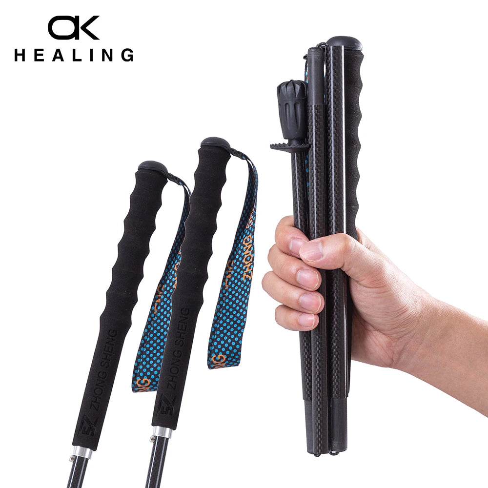 Ok Healing T800 Carbon Fiber Telescopic Hiking Trekking Poles