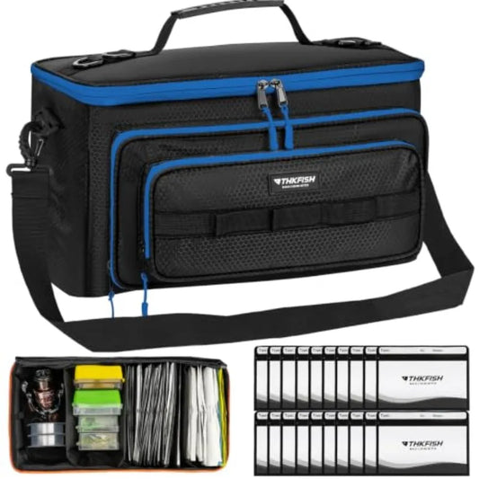 Premium Waterproof Polyester Fishing Tackle Bag With Bait Organizers
