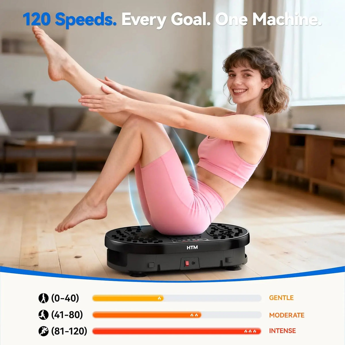 HTM Whole Body Vibration Plate Exercise Machine With Remote Control