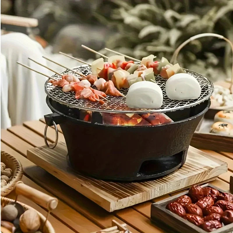 Cast Iron Charcoal And Alcohol Outdoor Camping Cooking Stove
