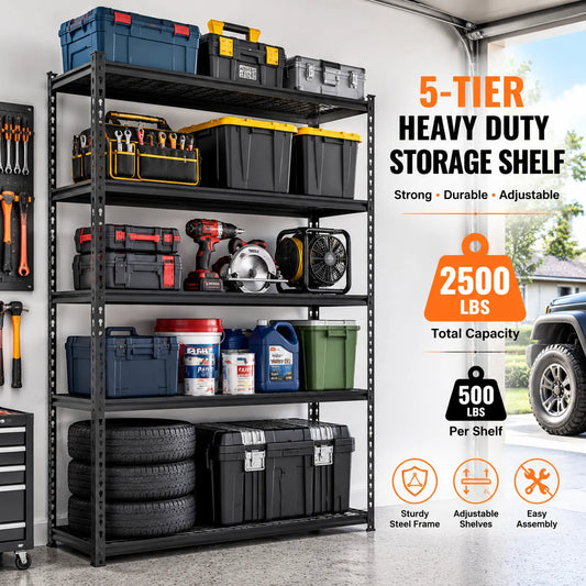 Heavy Duty Adjustable Metal Garage Storage Shelving Rack Organizer