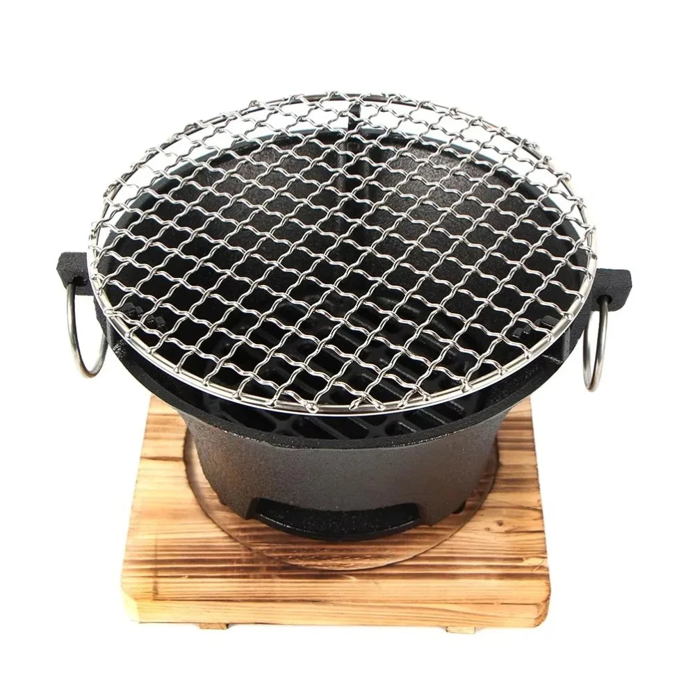 Cast Iron Charcoal And Alcohol Outdoor Camping Cooking Stove