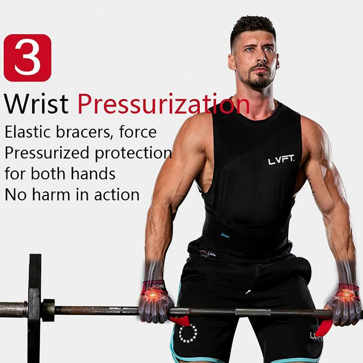 Heavy Duty Padded Wrist Lifting Straps for Weightlifting and Powerlifting