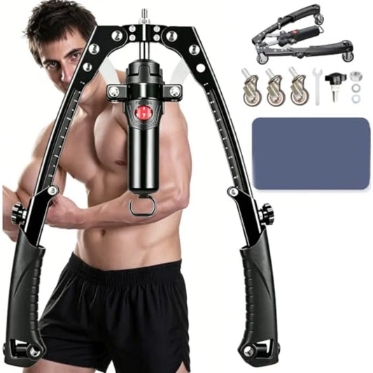 Adjustable Hydraulic Twister Arm Trainer And Ab Roller Wheel