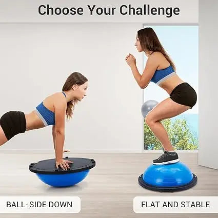 Half Balance Exercise Ball Trainer with Bands and Pump