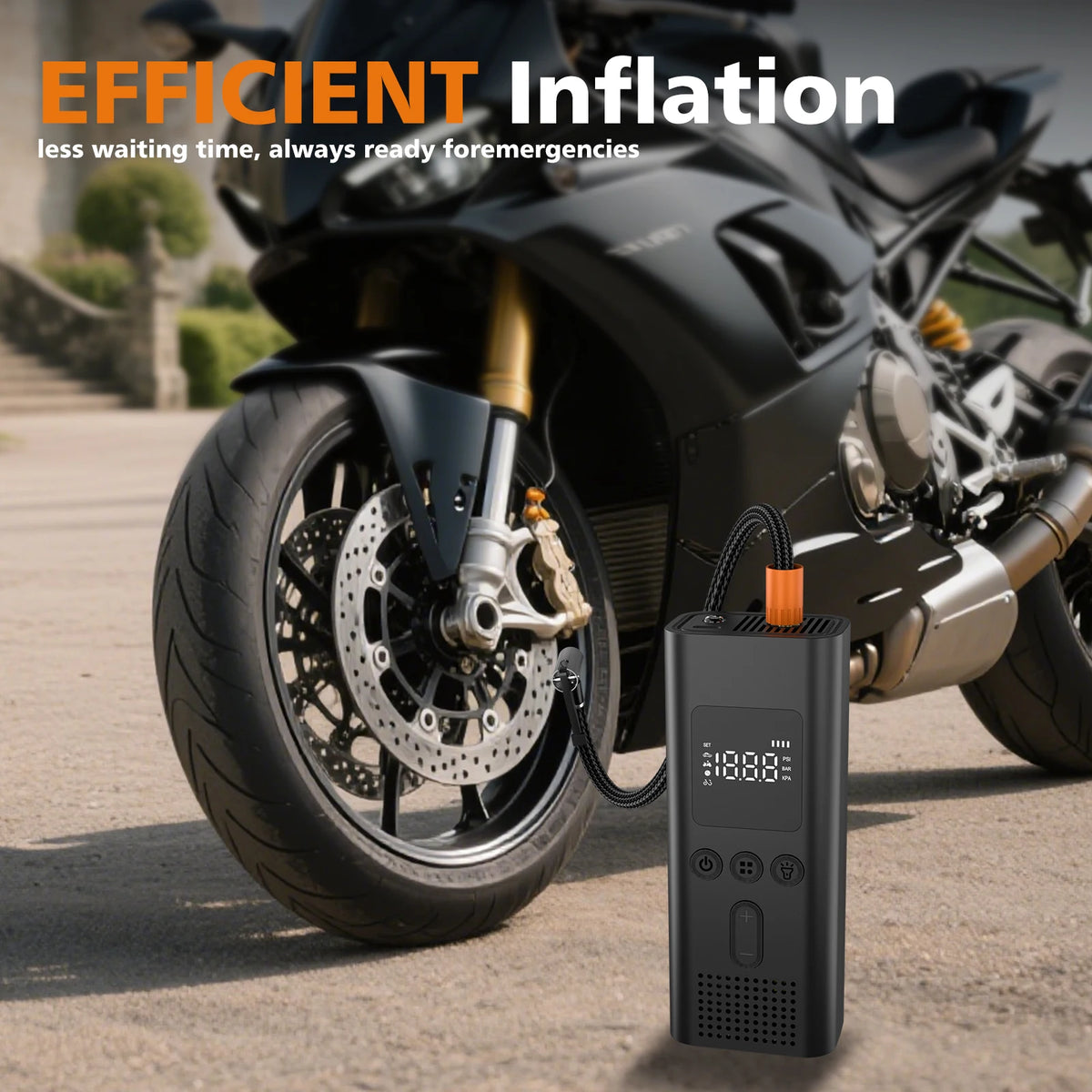 Portable Electric Digital Inflator Pump For Bicycle And Car Tires