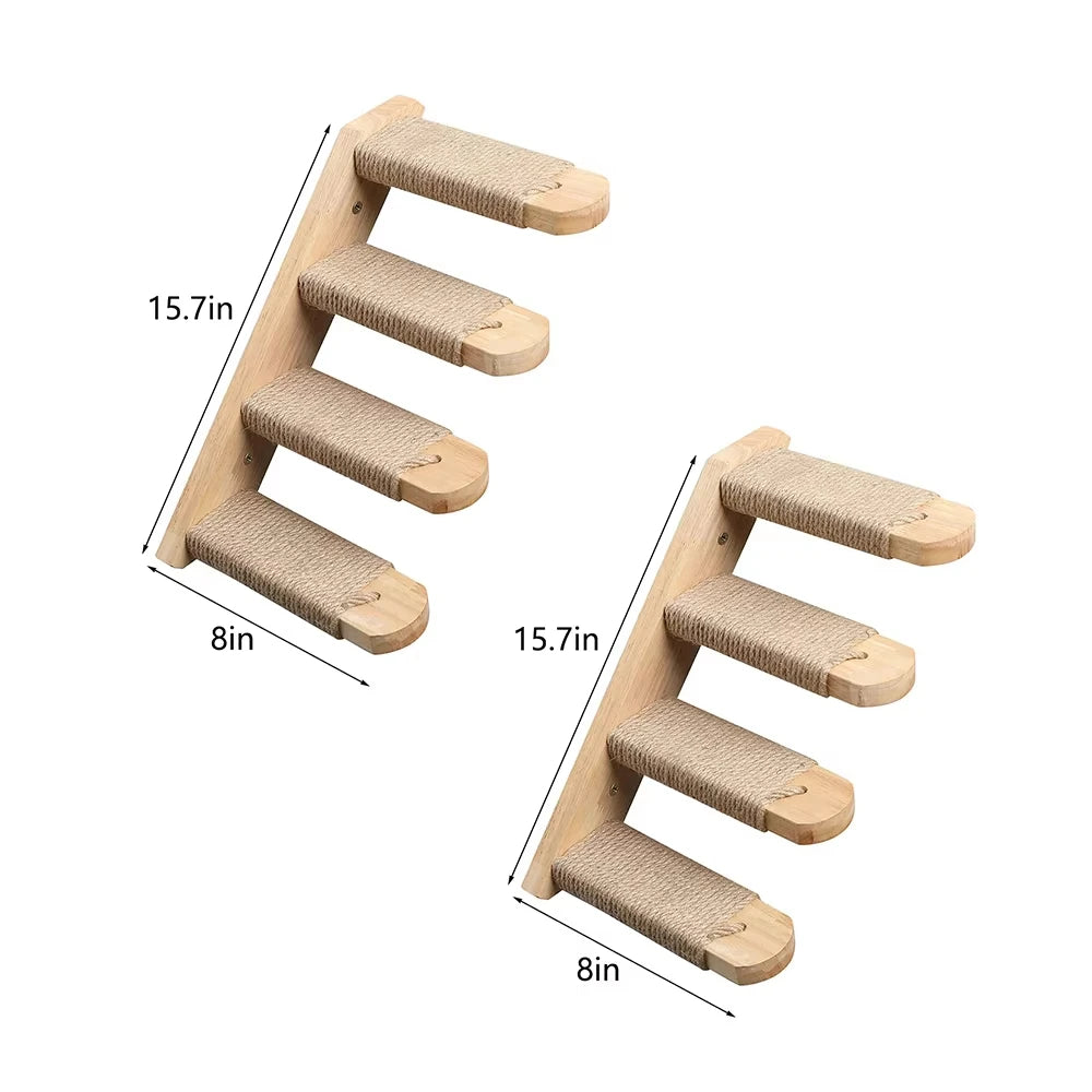 CWV Wall Mounted Cat Bridge With Sisal Climbing Surface