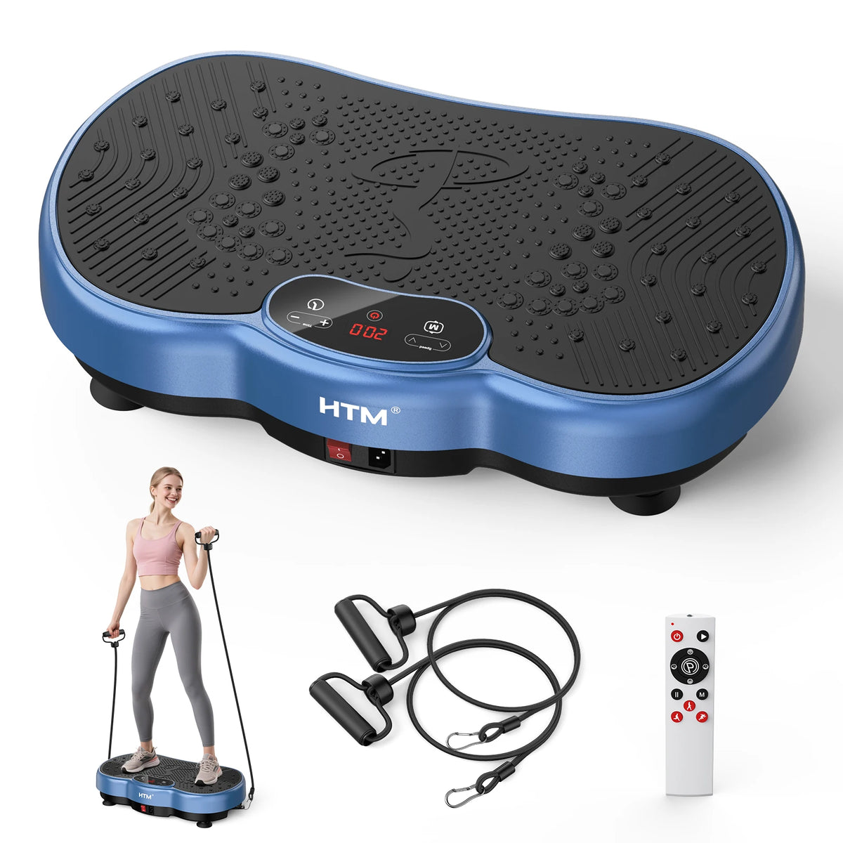 HTM Whole Body Vibration Fitness Plate With Calorie Counter Machine