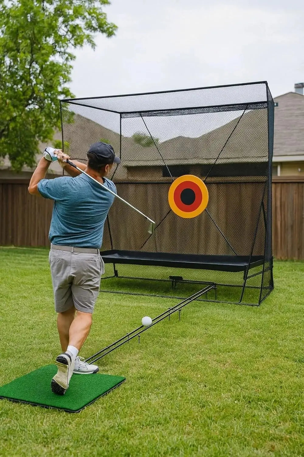 HiMISS Golf Hitting Practice Net With Automatic Ball Retrieval