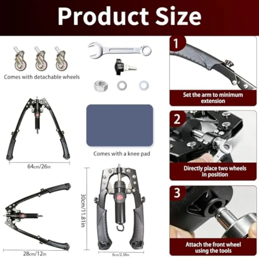 Adjustable Hydraulic Twister Arm Trainer And Ab Roller Wheel